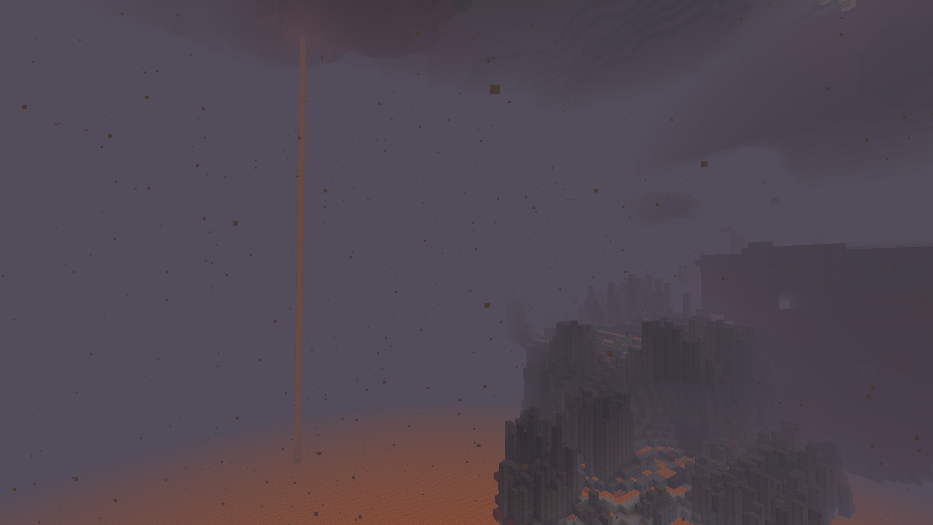 溶岩の海と玄武岩デルタが広がるsaisei_nether